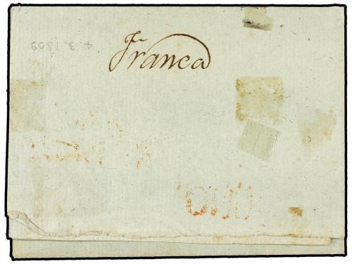✉ PERU. Ed. . 1809 (4-Marzo). PUNO a LIMA. Marca PUNO (Col. 