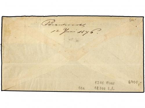 ✉ AUSTRIA. 1876 [June 2]. Cover to Hayda with scarce franki
