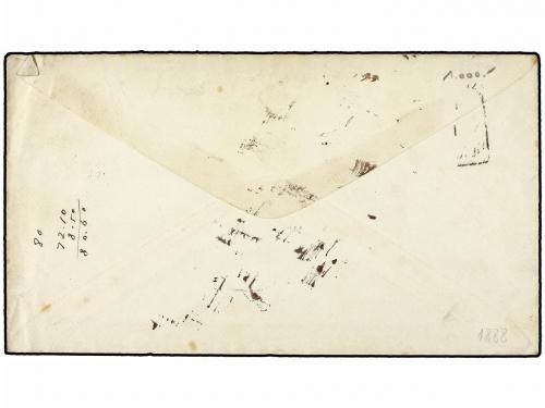 ✉ BRASIL. 1880 (June 10). 300r red stationery envelope sent 