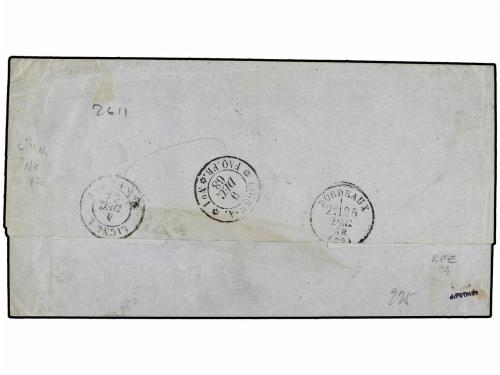 ✉ VENEZUELA. 1868. CARACAS a BURDEOS. Carta franqueada con c