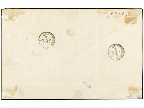 ✉ PARAGUAY. 1892 (May 19). Registered cover addressed to Lat