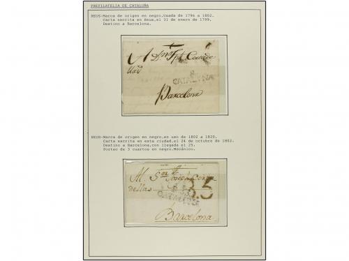 ✉ ESPAÑA: PREFILATELIA. 1778-1842. REUS. Colección de 12 car