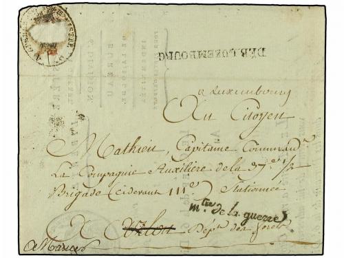 ✉ LUXEMBURGO. 1796. Printed entire letter from Paris to Capt