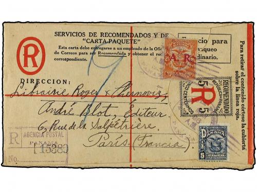 ✉ PANAMA. 1926 (March 26). 5c. Registered postal stationery