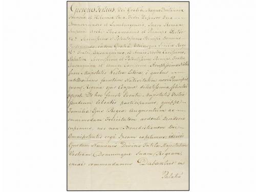 ✉ GRAN BRETAÑA. 1792 (June 10). Entire autographed letter to