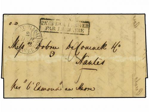 ✉ INDIA HOLANDESA. 1835 (Aug 8). Entire letter from BATAVIA 