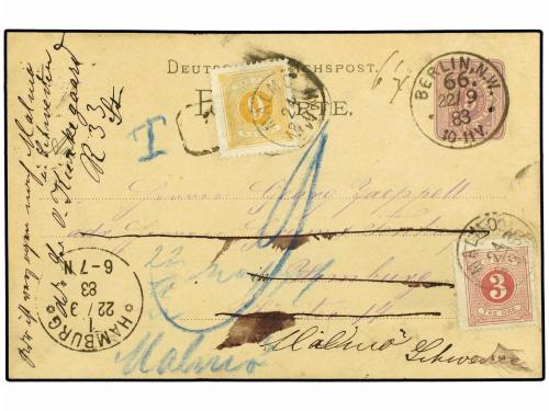 ✉ ALEMANIA. 1883 (Sept 22). Germany 5pf. violet stationery c