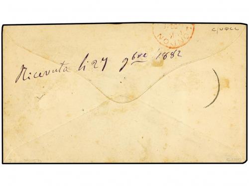✉ CABO VERDE. 1882 (Nov 10). Cover to SAVONA (Italy) franke