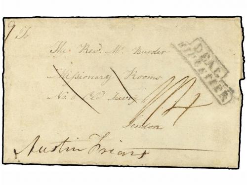 ✉ TAHITI. 1822 (Aug 22). Very early entire letter to London 