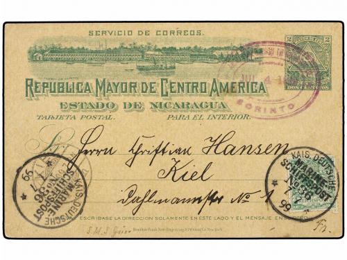 ✉ NICARAGUA. 1899 (July 4-7). 2c. green Postal Stationery ca