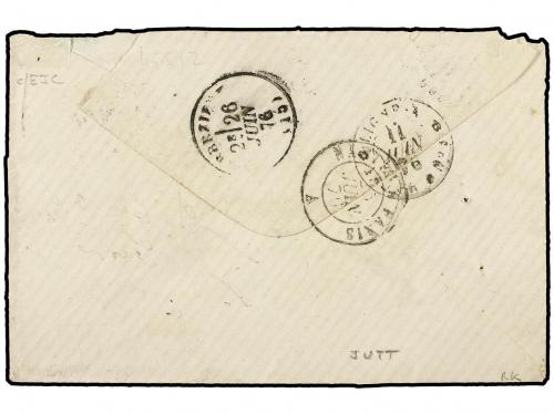 ✉ MARTINICA. Ce. 17. 1876 (June). Cover to FRANCE franked b