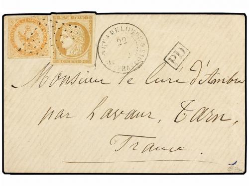 ✉ GUADALUPE. Ce. 5+11. 1872 (May 22). Cover to FRANCE franke