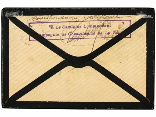 ✉ REUNION. 1892 (Jan 23). Small mourning envelope to PARIS f