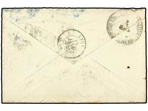 ✉ Mi. 19, 21. 1874 (Dec. 30). Small envelope to FRANCE fran