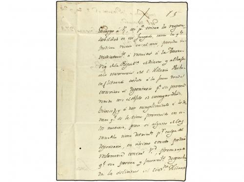 ✉ COLOMBIA. 1816 (27 Enero). GUERRA DE LA INDEPENDENCIA DE
