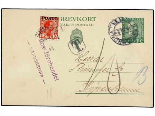 ✉ DINAMARCA. 1921-25. Four Covers and Postal Stationery card