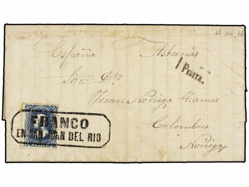 ✉ MEXICO. Sc. 109. 1876. SAN JUAN DEL RÍO a ESPAÑA. 25 ctvos