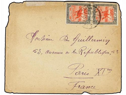 ✉ SUDAN. 1918 (August). ZEMIO (French Equatorial and Belgium