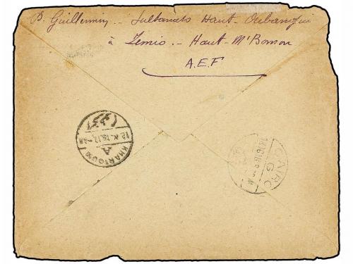 ✉ SUDAN. 1918 (August). ZEMIO (French Equatorial and Belgium