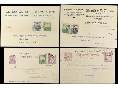 ✉ ESPAÑA GUERRA CIVIL. 1937-38. Conjunto de 6 tarjetas posta