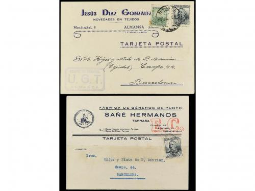 ✉ ESPAÑA GUERRA CIVIL. 1937-38. Conjunto de 6 tarjetas posta
