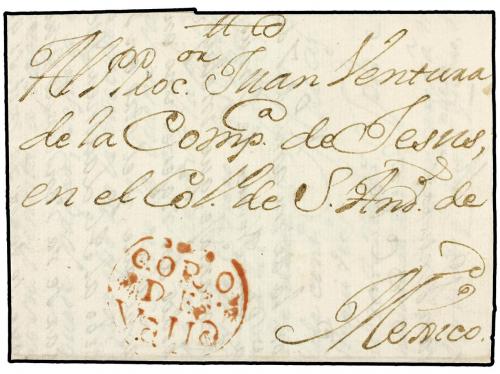 ✉ MEXICO. 1764 (21 Julio). CORREO MAYOR DE VALLADOLID. Carta