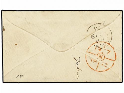 ✉ ALEMANIA. 1873. Tiny envelope + original letter to London 