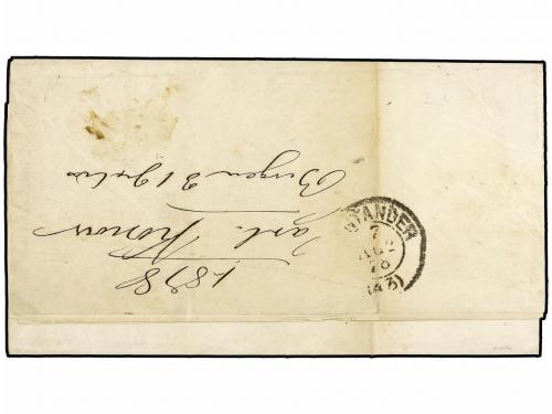 ✉ NORUEGA. 1878. Printed matter rate envelope to Spain beari