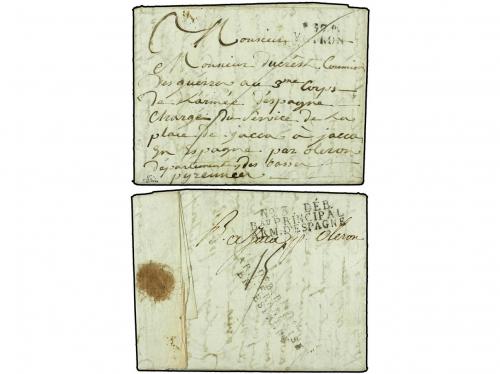 ✉ ESPAÑA: PREFILATELIA. 1809 (29 Sept.). JACA (Huesca). Cart