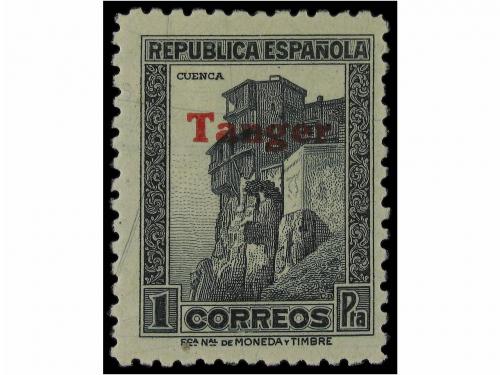 * COLONIAS ESPAÑOLAS: TANGER. Ed. 124hcc. 1 pta. negro. Sobr