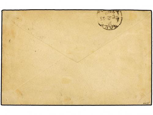 ✉ CABO VERDE. 1888 (Aug 18). Cover to NEW YORK endorsed ´pe