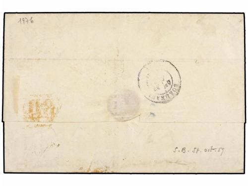 ✉ PORTUGAL. Mu. 37, 41, 43. 1873. LISBOA a BORDEAUX (Francia