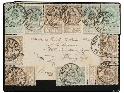 ✉ TAILANDIA. 1900. INCOMING MAIL. Three covers from BELGIUM 