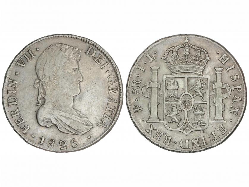 FERNANDO VII. 8 Reales. 1825. POTOSÍ. J.L. 26,93 grs. AC-139