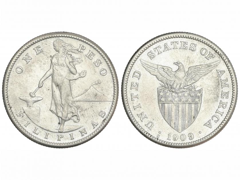 FILIPINAS. 1 Peso. 1909-S. SAN FRANCISCO. 19,97 grs. AR. Adm