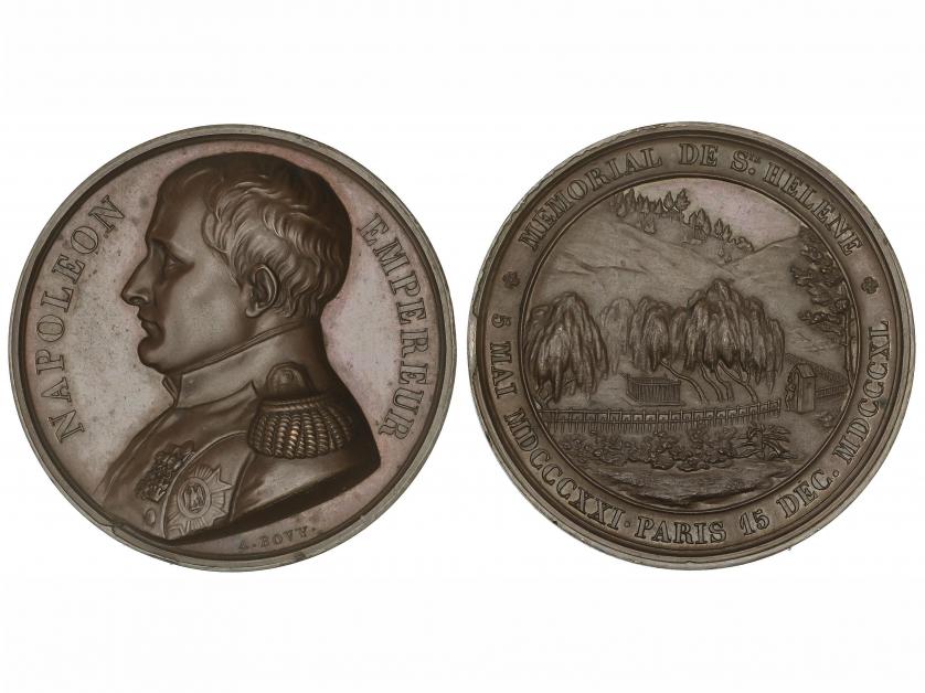 FRANCIA. Medalla. 1821-1840. NAPOLEÓN. Memorial de St. Helen