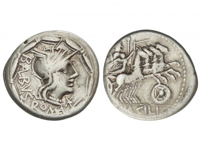 REPÚBLICA ROMANA. Denario. 125 a.C. ACILIA. Man. Acilius Bal