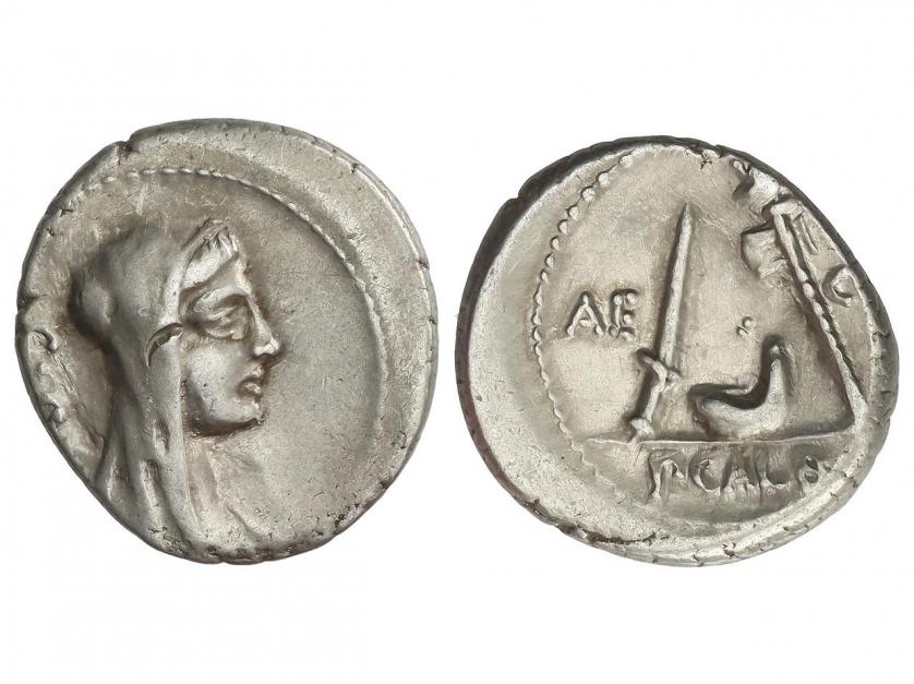 REPÚBLICA ROMANA. Denario. 69 a.C. SULPICIA. P. Sulpicius Ga