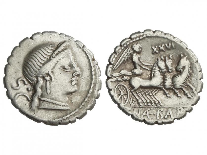 REPÚBLICA ROMANA. Denario. 79 a.C. NAEVIA. C. Naevius Balbus