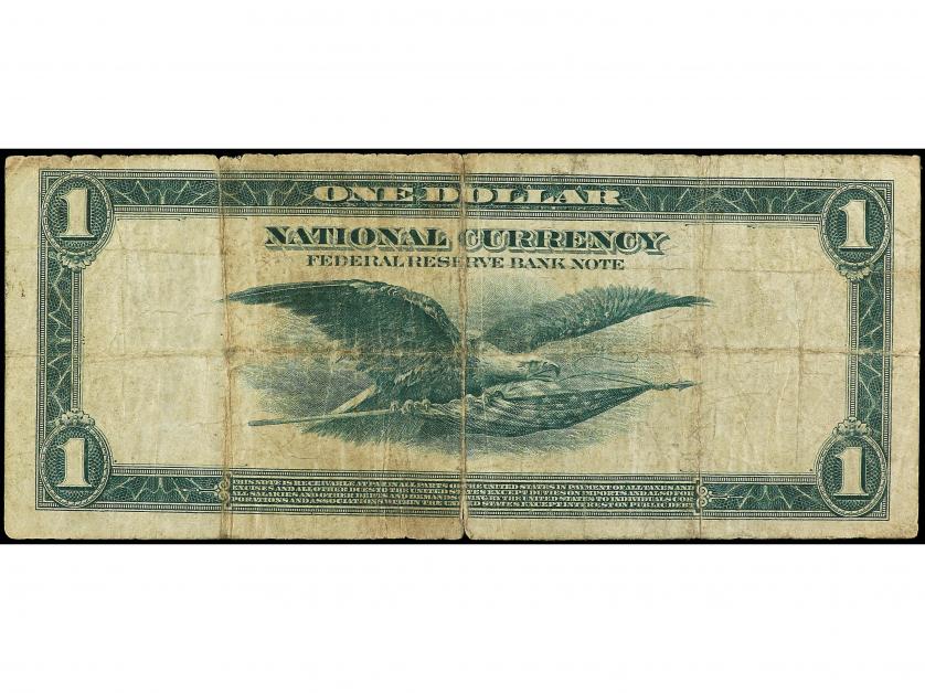 BILLETES EXTRANJEROS. 1 Dollar. 1918. ESTADOS UNIDOS. FEDERA