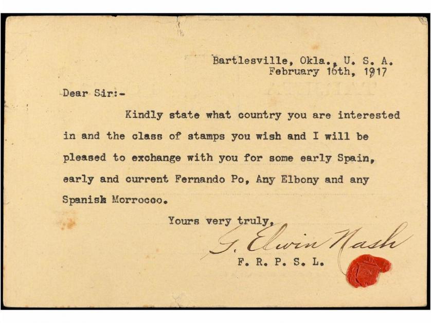 ✉ PUERTO RICO. Ed. 7. 1917. BARTLEOVILLE (U.S.A.) a BARCELON